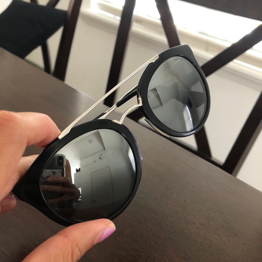 Black Prada Mirrored Sunglasses